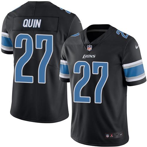 Nike Lions #27 Glover Quin Black Men's Stitched NFL Limited Rush Jersey